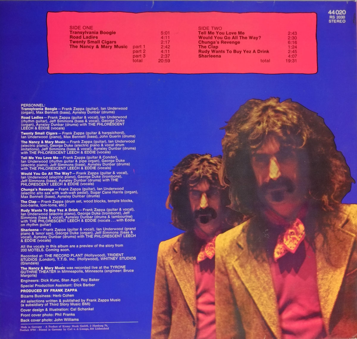 High Resolution Photo #2 FRANK ZAPPA Chungas Revenge Germany DE1